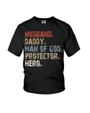 Husband-Daddy-Man Of God-Protector-Hero Youth T-Shirt tile