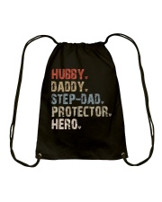 Hubby-Daddy-Step-Dad-Protector-Hero Drawstring Bag tile