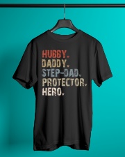 Hubby-Daddy-Step-Dad-Protector-Hero Classic T-Shirt lifestyle-mens-crewneck-front-3
