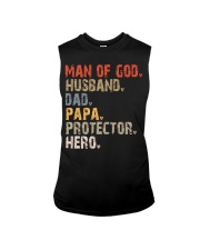 Man Of God-Husband-Dad-Papa-Protector-Hero Sleeveless Tee tile