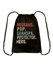 Husband-Pop-Grandpa-Protector-Hero Drawstring Bag tile