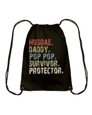 Husbae - Daddy - Pop pop - Survivor - Protector Drawstring Bag tile