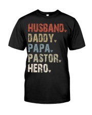 Husband - Daddy - Papa - Pastor - Hero Premium Fit Mens Tee tile