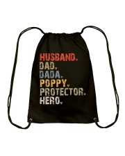 Husband-Dad-Dada-Poppy-Protector-Hero Drawstring Bag tile