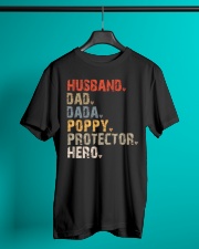 Husband-Dad-Dada-Poppy-Protector-Hero Classic T-Shirt lifestyle-mens-crewneck-front-3