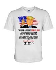 Great Bonus Dad V-Neck T-Shirt tile