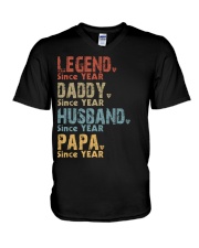 Legend Daddy Husband Papa - v51 V-Neck T-Shirt tile