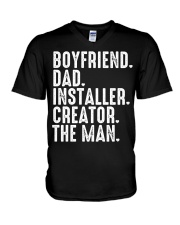 Boyfriend-Dad-Installer-Creator-The Man V-Neck T-Shirt tile