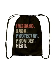 Husband - Dada - Protector - Provider - Hero Drawstring Bag tile
