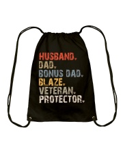 Husband-Dad-Bonus Dad-Blaze-Veteran-Protector Drawstring Bag tile
