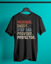 Husband-Daddy-Step Dad-Provider-Protector Classic T-Shirt lifestyle-mens-crewneck-front-3