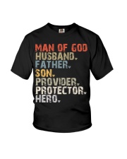 Man Of God-Husband-Father-Son Youth T-Shirt tile