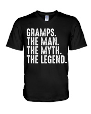 Gramps - The Man The Myth The Legend V-Neck T-Shirt tile