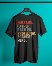 Husband-Father-Rattler-Protector-Provider-Hero Classic T-Shirt lifestyle-mens-crewneck-front-3