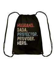 Husband - Dada - Protector - Provider - Hero Drawstring Bag tile