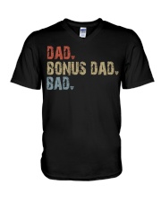 Dad - Bonus Dad - Bad V-Neck T-Shirt tile