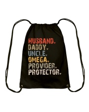 Husband-Daddy-Uncle-Omega-Provider-Protector Drawstring Bag tile