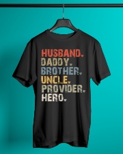 Husband-Daddy-Brother-Uncle-Provider-Hero Classic T-Shirt lifestyle-mens-crewneck-front-3