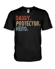 Daddy - Protector - Hero V-Neck T-Shirt tile