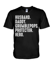 Grumblepops - Protector - Hero V-Neck T-Shirt tile