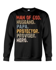 Man Of God-Husband-Papa-Protector-Provider-Hero Crewneck Sweatshirt tile