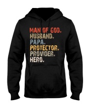 Man Of God-Husband-Papa-Protector-Provider-Hero Hooded Sweatshirt tile