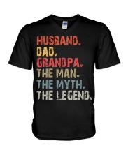 Grandpa - The Man The Myth vMA12 V-Neck T-Shirt tile