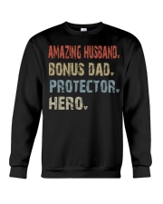 Amazing husband-Bonus dad-Protector-Hero Crewneck Sweatshirt tile