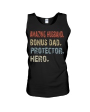 Amazing husband-Bonus dad-Protector-Hero Unisex Tank tile
