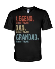 Legend Dad Grandad- v51 V-Neck T-Shirt tile
