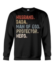 Husband-Dada-Man Of God-Protector-Hero Crewneck Sweatshirt tile