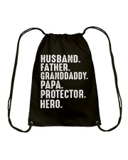husband-father-granddaddy-papa-protector-hero Drawstring Bag tile