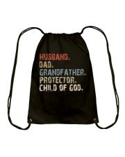Husband-Dad-Grandfather-Protector-Child Of God Drawstring Bag tile