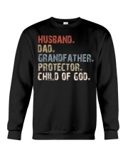 Husband-Dad-Grandfather-Protector-Child Of God Crewneck Sweatshirt tile