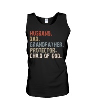 Husband-Dad-Grandfather-Protector-Child Of God Unisex Tank tile
