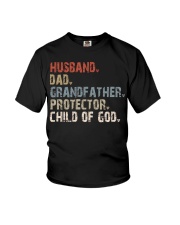 Husband-Dad-Grandfather-Protector-Child Of God Youth T-Shirt tile