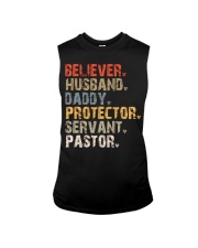 Believer-Husband-Daddy-Protector-Servant-Pastor Sleeveless Tee tile