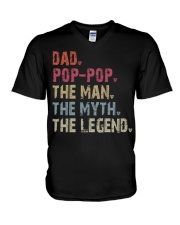 Dad - Pop-Pop - Man Myth Legend V-Neck T-Shirt tile