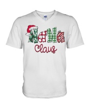 Nana Claus Christmas Art V-Neck T-Shirt thumbnail