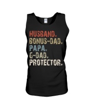 Husband - Bonus Dad - Papa G Dad Protector Unisex Tank tile