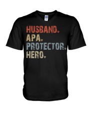 Husband-Apa-Protector-Hero V-Neck T-Shirt tile
