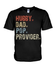 hubby-dad-pop-provider V-Neck T-Shirt tile
