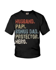 Husband - Papi - Bonus Dad - Protector - Hero Youth T-Shirt tile