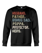 husband-father-bonus-dad-poppa-protector-hero Crewneck Sweatshirt tile