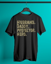 Husband-Daddy-Protector-Hero-fullgold Classic T-Shirt lifestyle-mens-crewneck-front-3