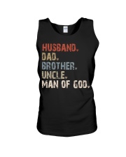 Husband-Dad-Brother-Uncle-Man Of God Unisex Tank tile