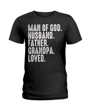 Man Of God-Husband-Father-Grandpa-Loved Ladies T-Shirt tile