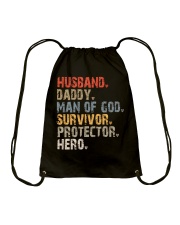 Husband-Daddy-Man Of God-Survivor-Protector-Hero Drawstring Bag tile