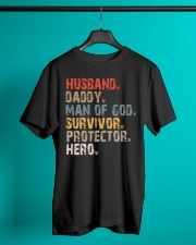 Husband-Daddy-Man Of God-Survivor-Protector-Hero Classic T-Shirt lifestyle-mens-crewneck-front-3