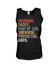 Husband-Daddy-Man Of God-Survivor-Protector-Hero Unisex Tank tile